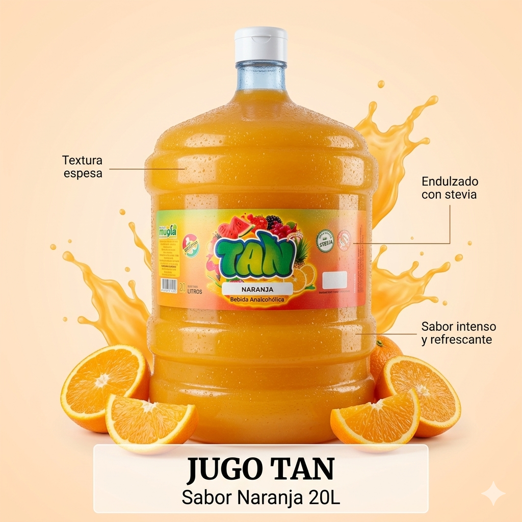 Jugo Sabor Naranja Botellón 20 Litros