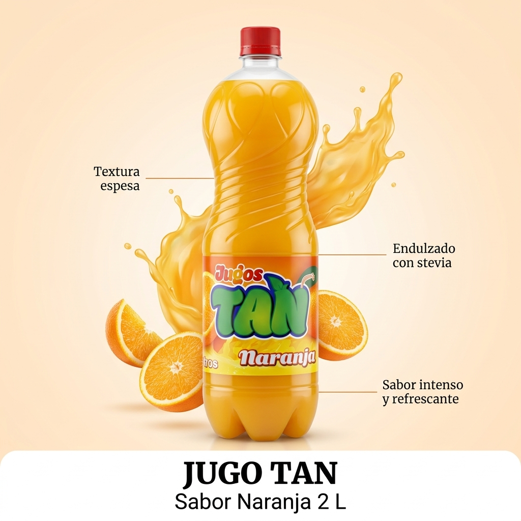 Jugo Sabor Naranja Endulzado con Stevia 2 Lt