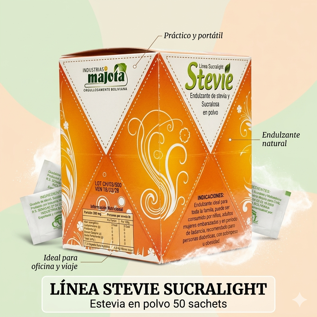 Stevia Línea Sucralight Caja de 50 sachets