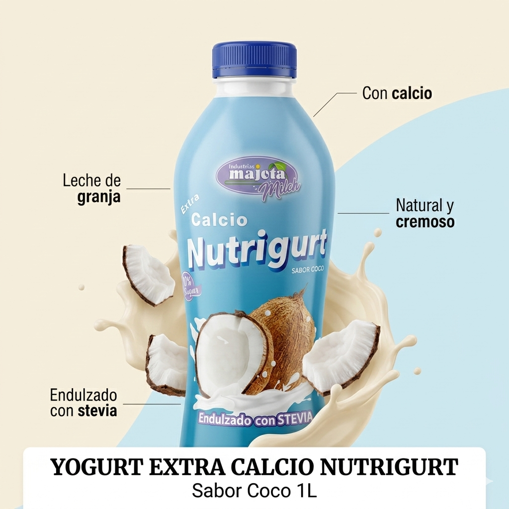 Yogurt Extra Calcio Sabor Coco 1 Litro