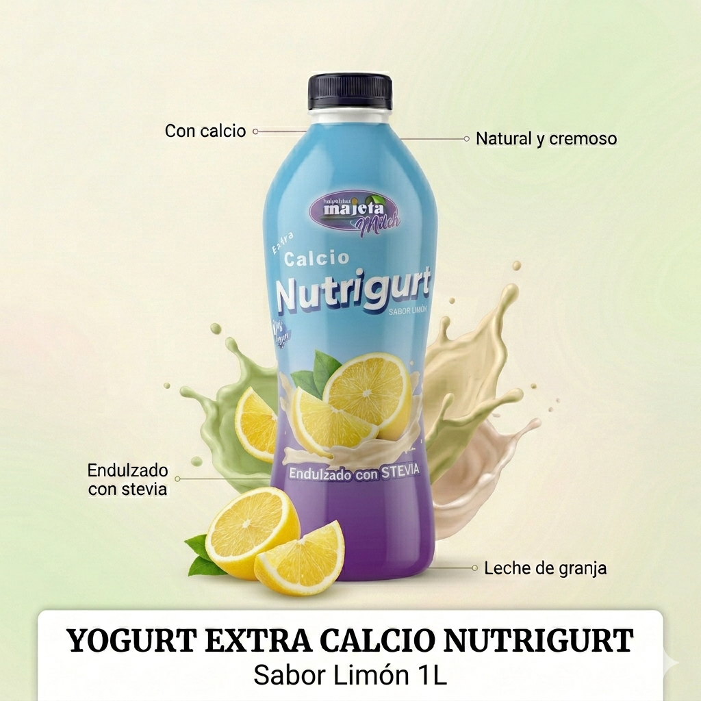 Yogurt Extra Calcio Sabor Limón 1 Litro