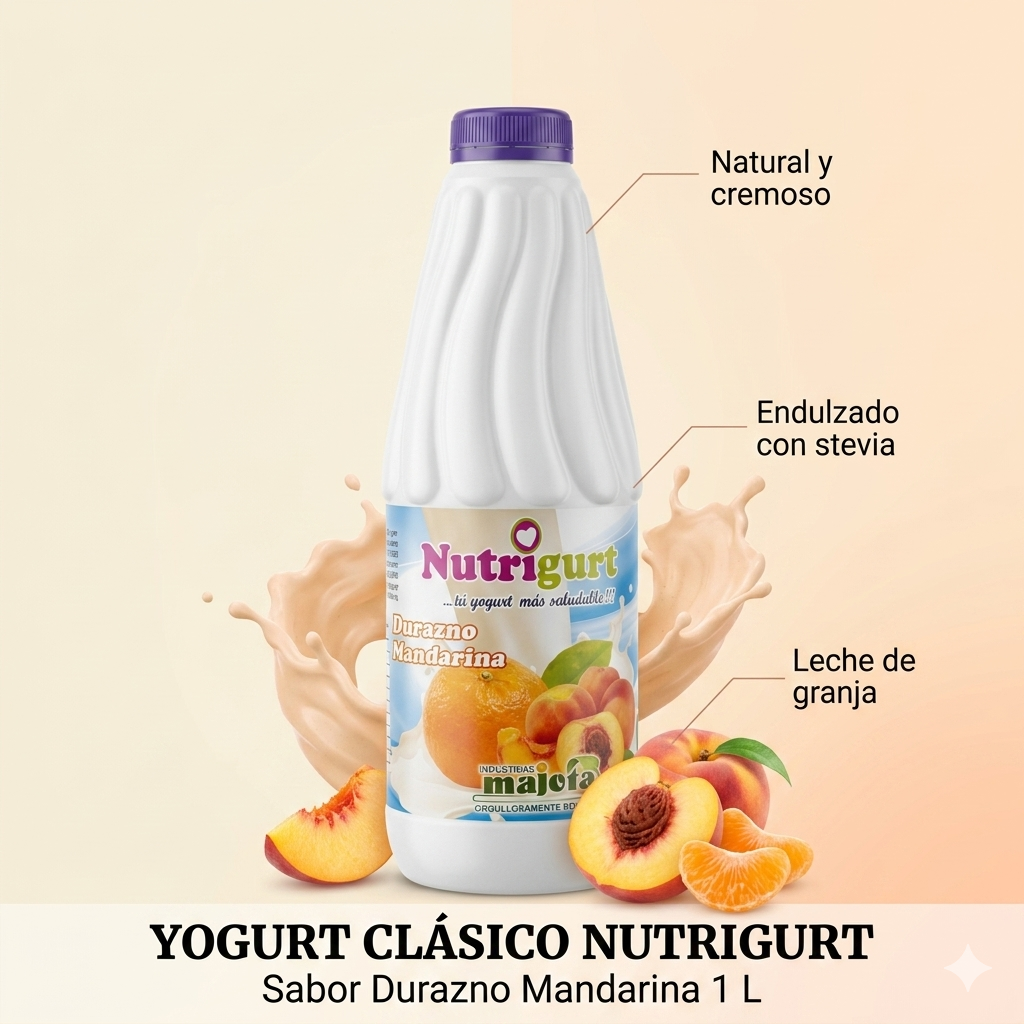Yogurt Clásico Sabor Durazno Mandarina 1 Litro