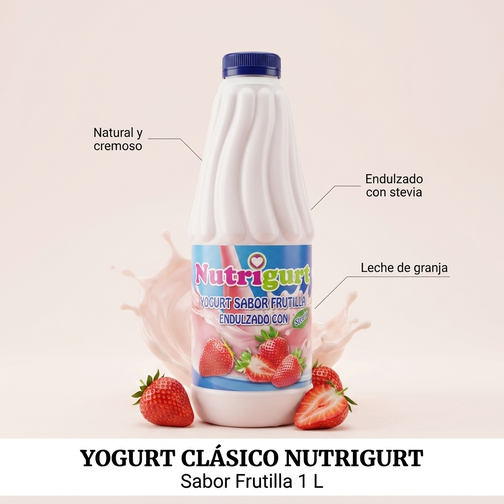 Yogurt Clásico Sabor Frutilla 1 Litro