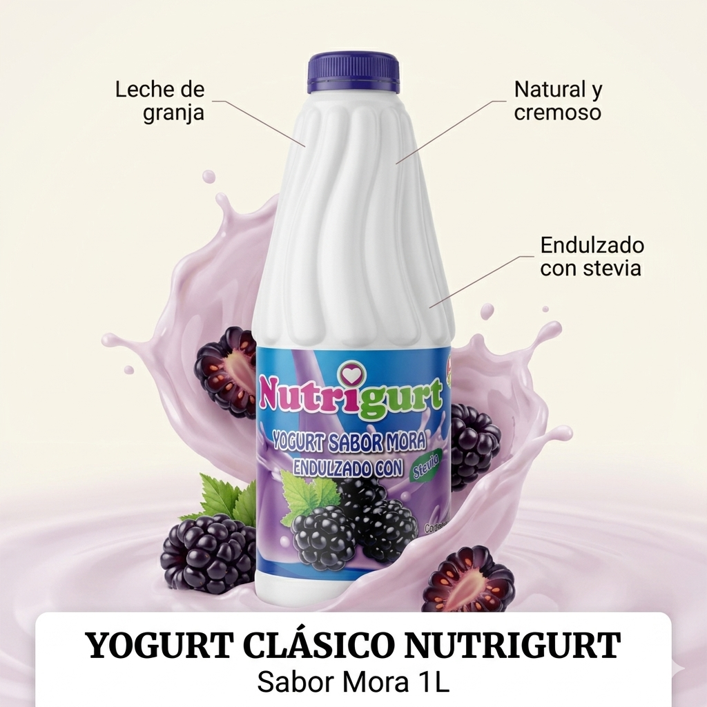 Yogurt Clásico Sabor Mora 1 Litro