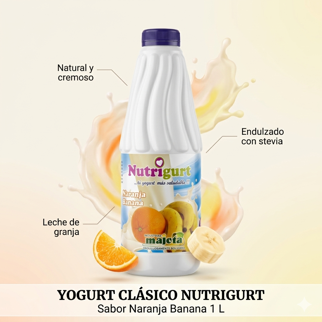 Yogurt Clásico Sabor Naranja Banana